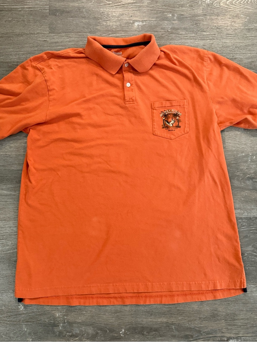 Walt Disney World Mickey Mouse Paradise Hammock Polo Shirt, Size Medium.